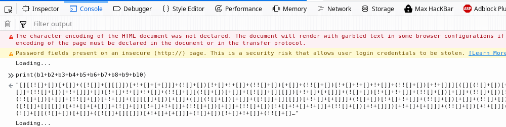 Connect the Dots - Webconsole
