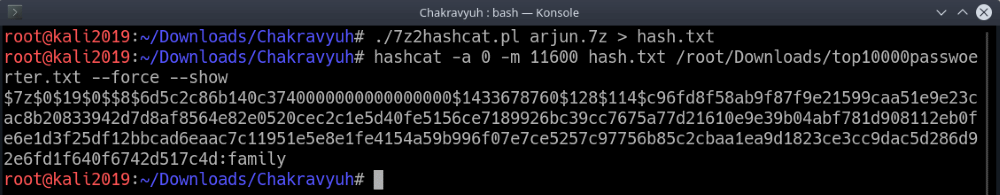 Chakravyuh Hashcat