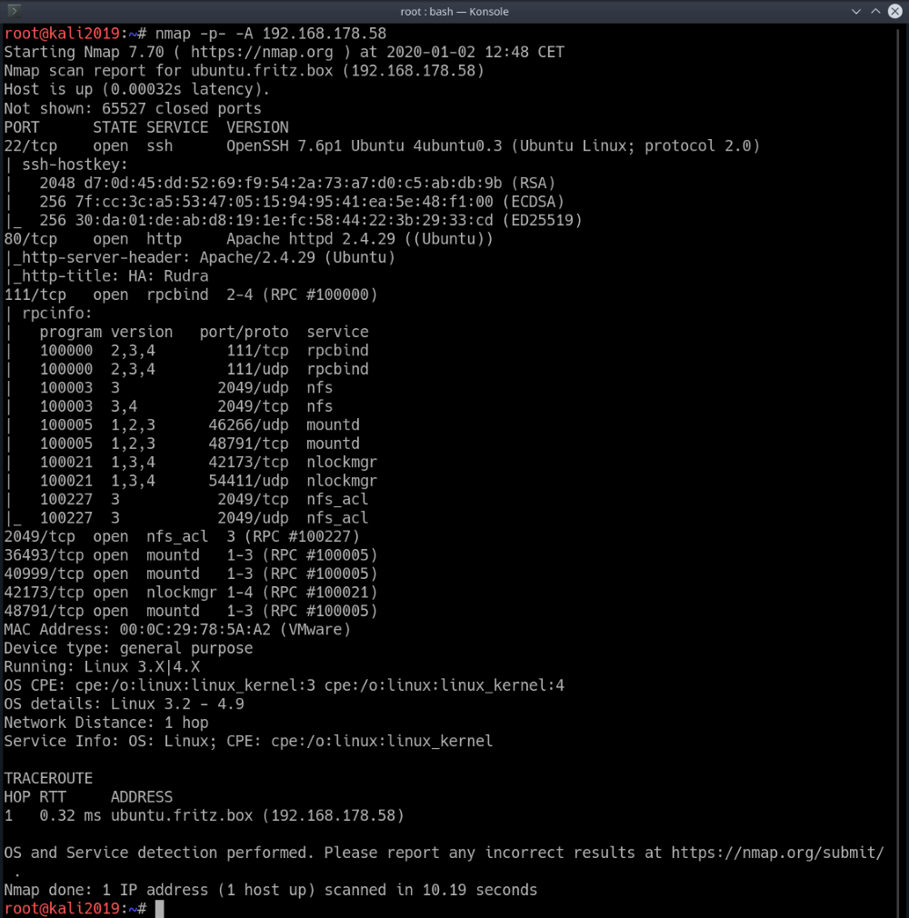 Rudra Port Scan