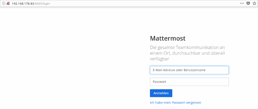 MAttermost http 8065
