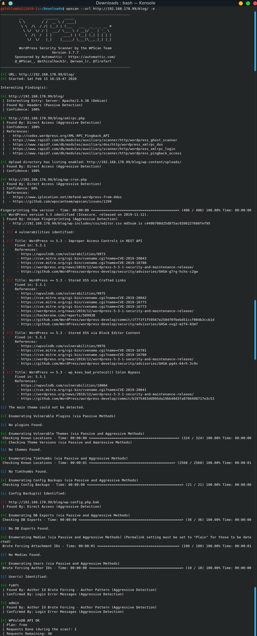 FSoft Challenge WPScan